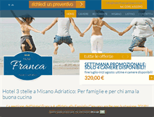 Tablet Screenshot of hotelfrancamisano.com